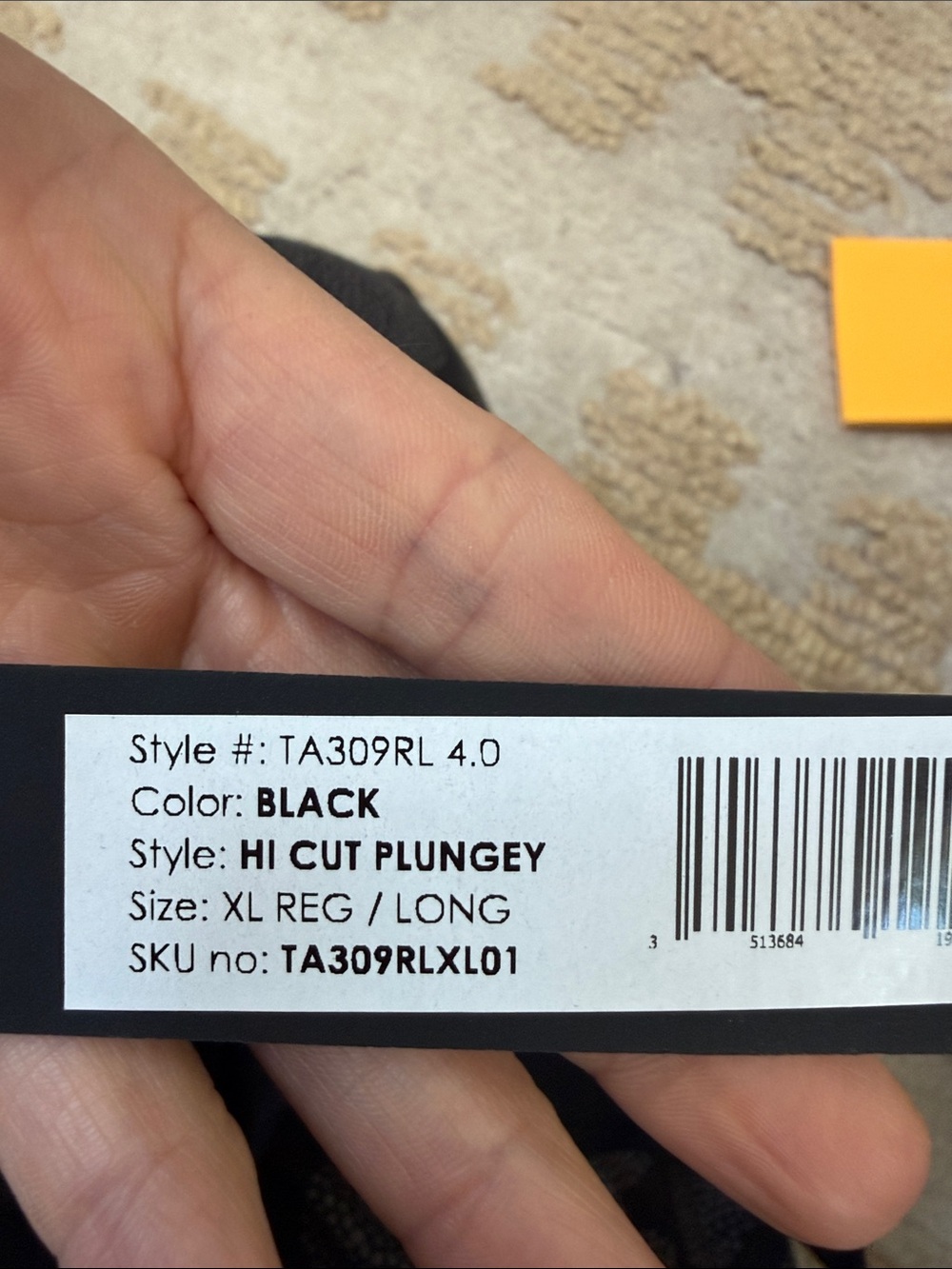 105. NWT  $175 STYLE PLUNGEY  XL  REGULAR LONG HI CUT - Picture 3 of 3